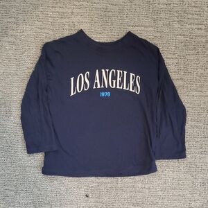 Navy Blue Kids Shirt with Los Angeles Print